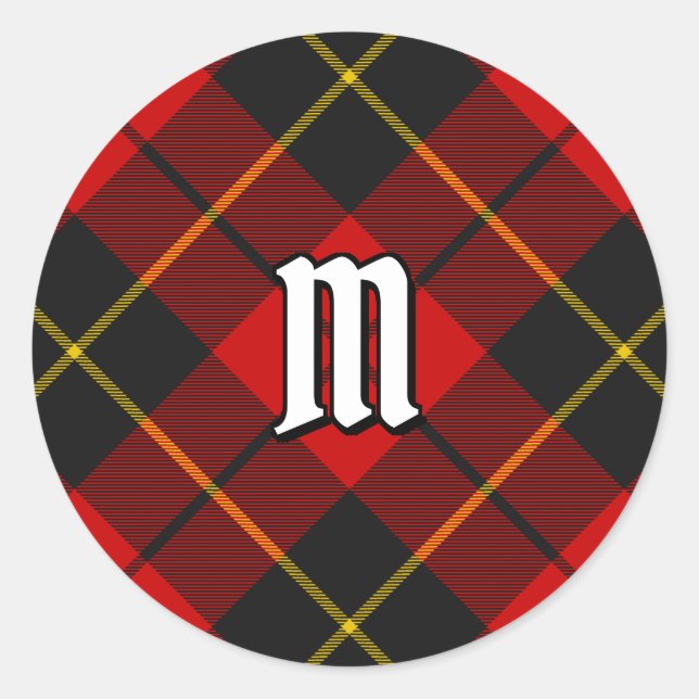Clan Wallace Tartan Classic Round Sticker (Front)
