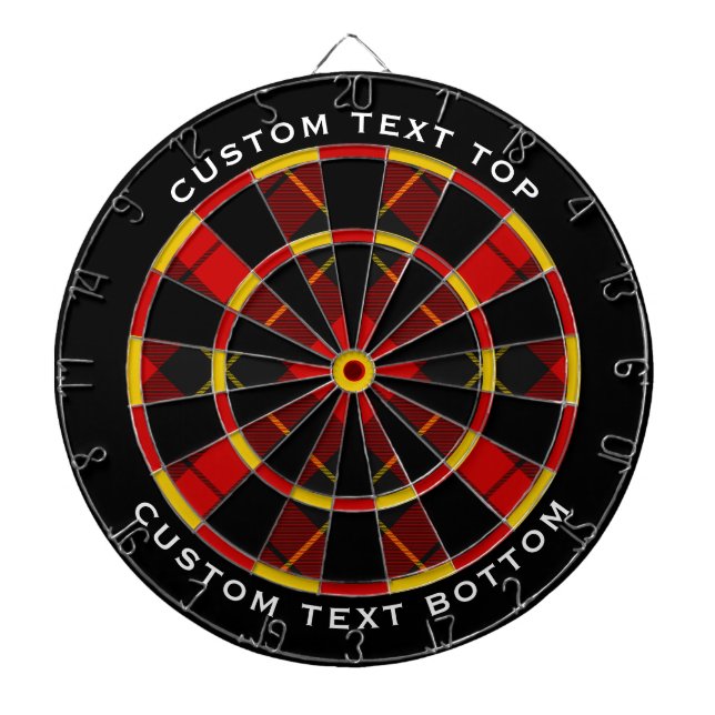Clan Wallace Tartan Dart Board (Front)