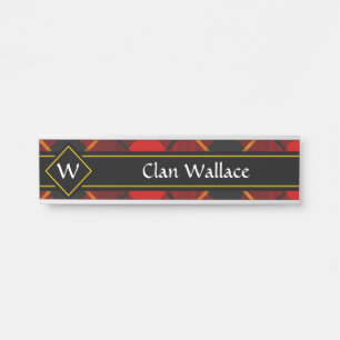 Clan Wallace Tartan Door Sign