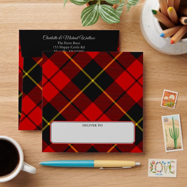 Clan Wallace Tartan Envelope (Desk)