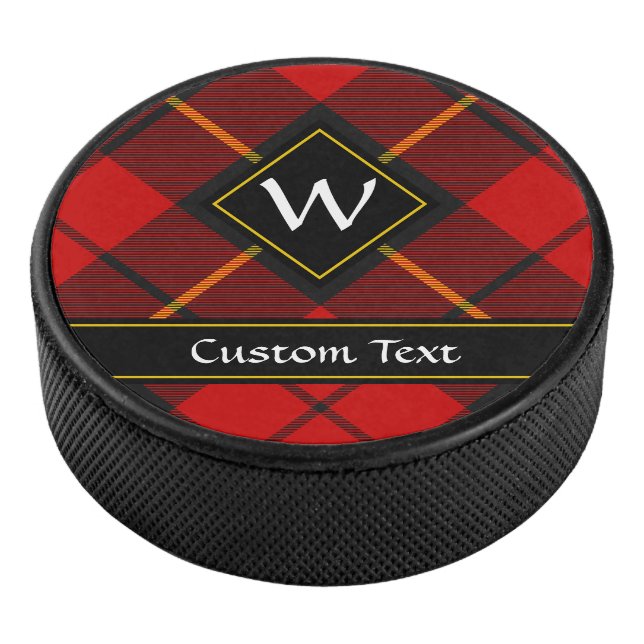 Clan Wallace Tartan Hockey Puck (3/4)
