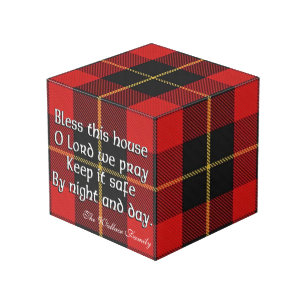 Clan Wallace Tartan House Blessing Cube