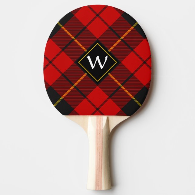 Clan Wallace Tartan Ping Pong Paddle (Front)