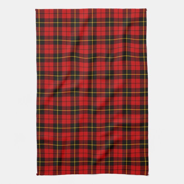 Clan Wallace Tartan Tea Towel (Vertical)