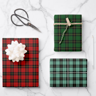Clan Wallace Tartan Variations Wrapping Paper Sheet