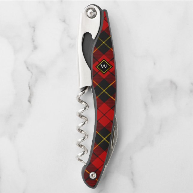 Clan Wallace Tartan Waiter's Corkscrew (Front)