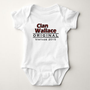 Clan Wallace Vintage Customise Your Birthyear Baby Bodysuit