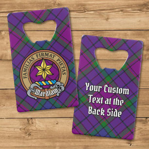 Clan Wardlaw Crest over Tartan