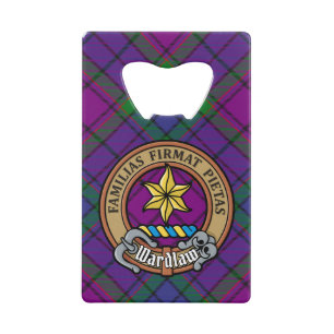 Clan Wardlaw Crest over Tartan