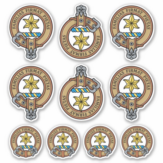Clan Wardlaw Crest Sticker Set (Front)