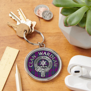 Clan Wardlaw Crest & Tartan Key Ring