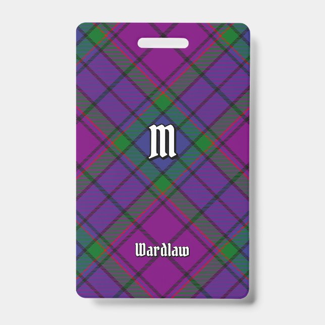 Clan Wardlaw Tartan ID Badge (Front)