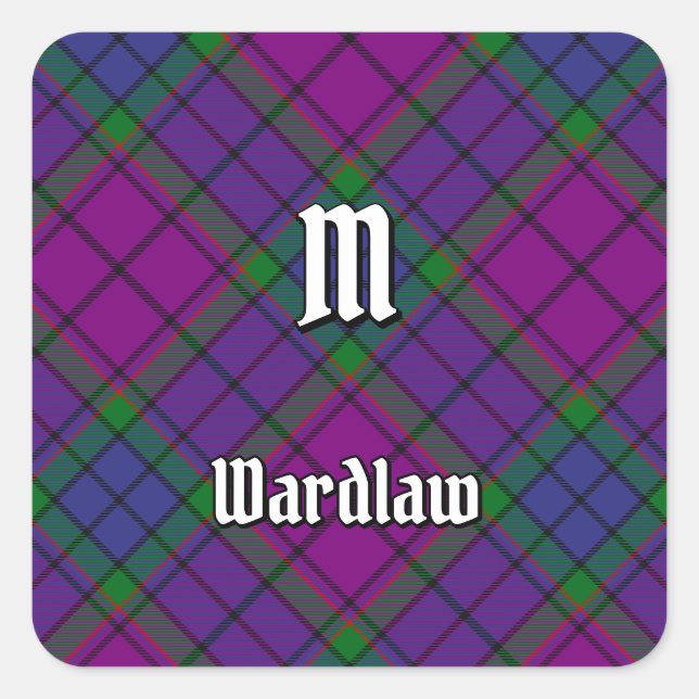 Clan Wardlaw Tartan Square Sticker (Front)