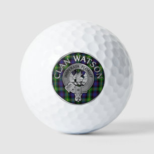 Clan Watson Crest & Tartan Golf Balls