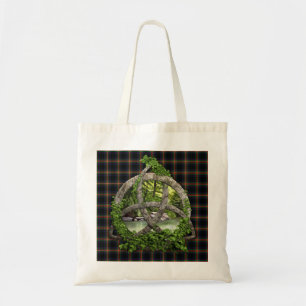 Clan Watt Tartan Celtic Trinity Tote Bag