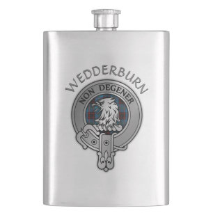 Clan Wedderburn Crest  Hip Flask