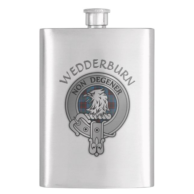 Clan Wedderburn Crest  Hip Flask (Front)
