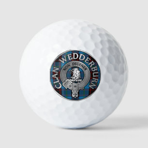 Clan Wedderburn Crest & Tartan Golf Balls