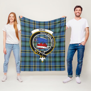 Clan Weir Ancient Tartan Plaid Fleece Blanket