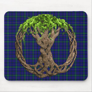 Clan Weir Tartan And Celtic Tree Of Life Mouse Mat