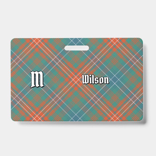 Clan Wilson Ancient Tartan ID Badge (Front)