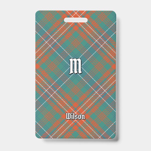 Clan Wilson Ancient Tartan ID Badge (Front)