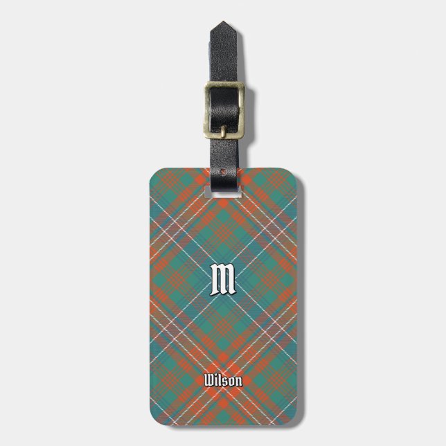 Clan Wilson Ancient Tartan Luggage Tag (Front Vertical)