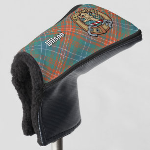 Clan Wilson Crest over Ancient Tartan Golf Head Cover