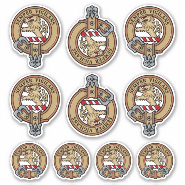 Clan Wilson Crest Sticker Set (Front)