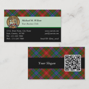 Clan Wilson Modern Tartan Business Card