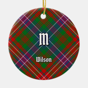 Clan Wilson Modern Tartan Ceramic Tree Decoration