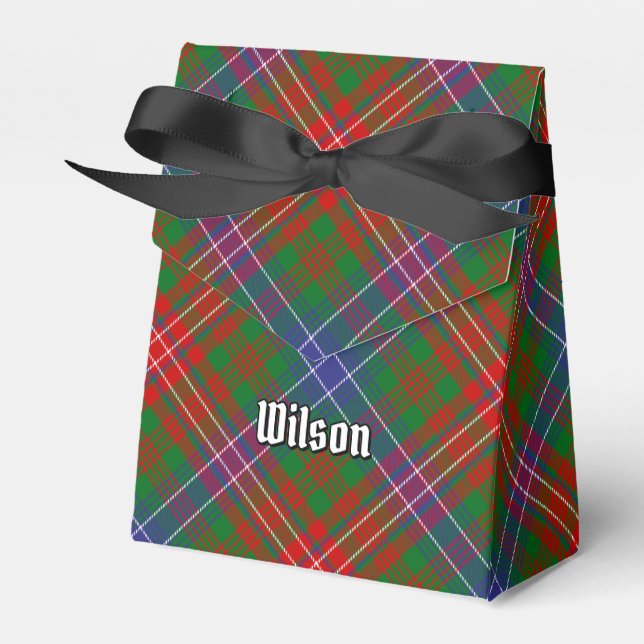 Clan Wilson Modern Tartan Favour Box (Front Side)