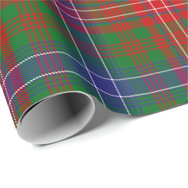 Clan Wilson Modern Tartan Wrapping Paper (Roll Corner)