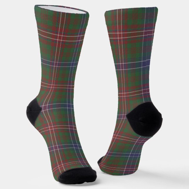 Clan Wilson Muted Tartan  Socks (Angled)