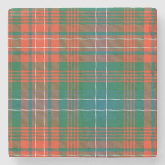Clan Wilson Tartan Plaid Stone Coaster (Front)