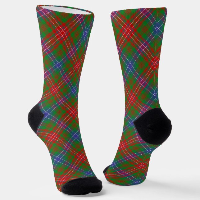 Clan Wilson Tartan  Socks (Angled)