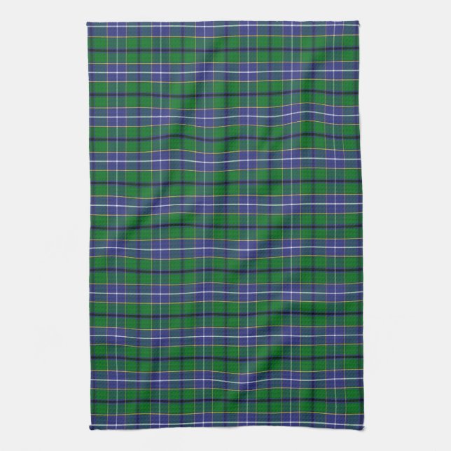 Clan Wishart Hunting Tartan Tea Towel (Vertical)