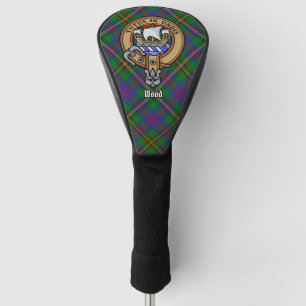Clan Wood Crest over Tartan Golf Head Cover