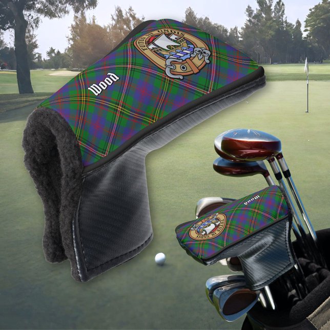 Clan Wood Crest over Tartan Golf Head Cover (Creator Uploaded)