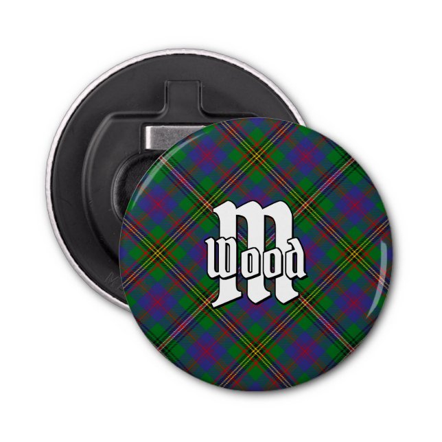 Clan Wood Tartan Bottle Opener (Front)