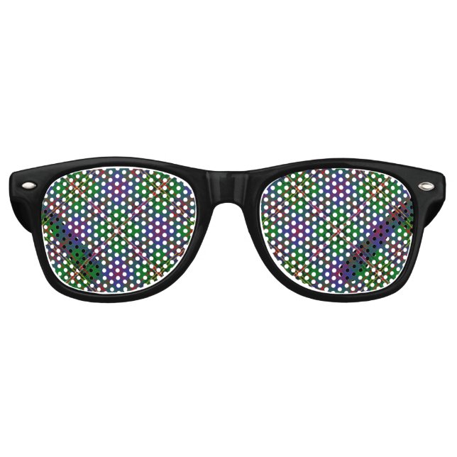 Clan Wood Tartan Retro Sunglasses (Front)