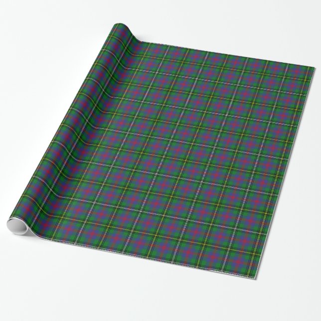 Clan Wood Tartan Wrapping Paper (Unrolled)