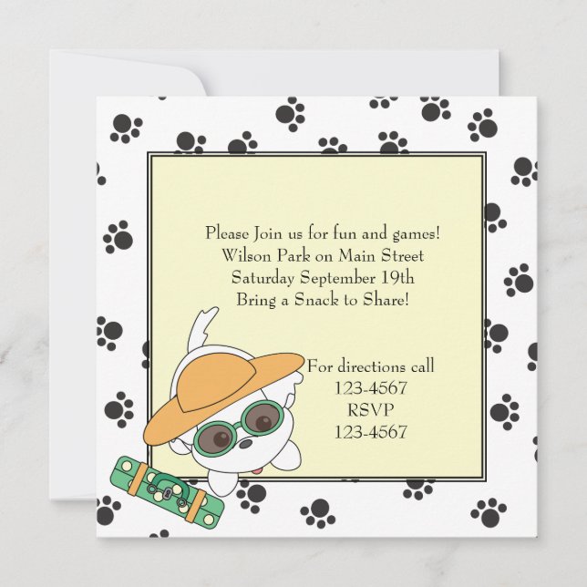 Clancey Goes on a Trip Invitation (Front)