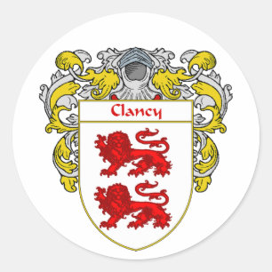 Clancy Coat of Arms (Mantled) Classic Round Sticker
