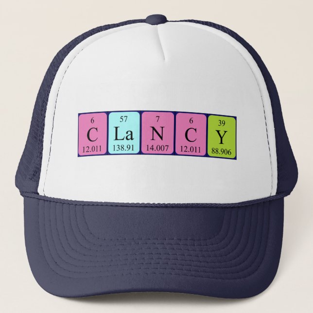 Clancy periodic table name hat (Front)