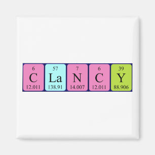 Clancy periodic table name magnet