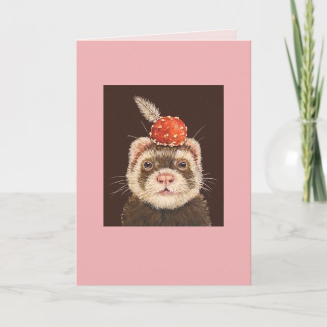 Clancy the ferret card (Front)