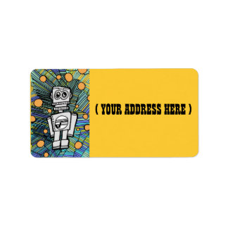 Clanky the Robot Address Labels