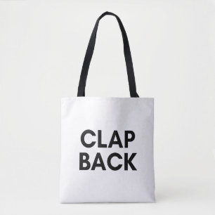 clap back tote bag