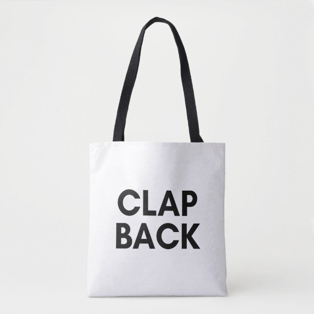 clap back tote bag (Front)